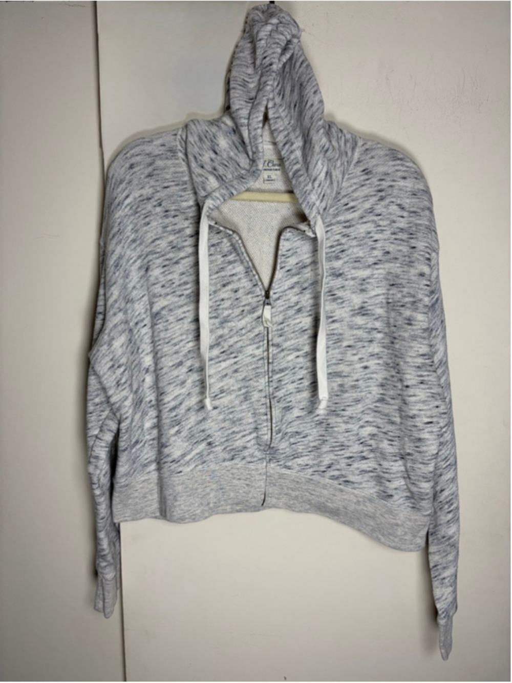 J Crew Vintage Cotton Terry Cropped Hoodie Size XL